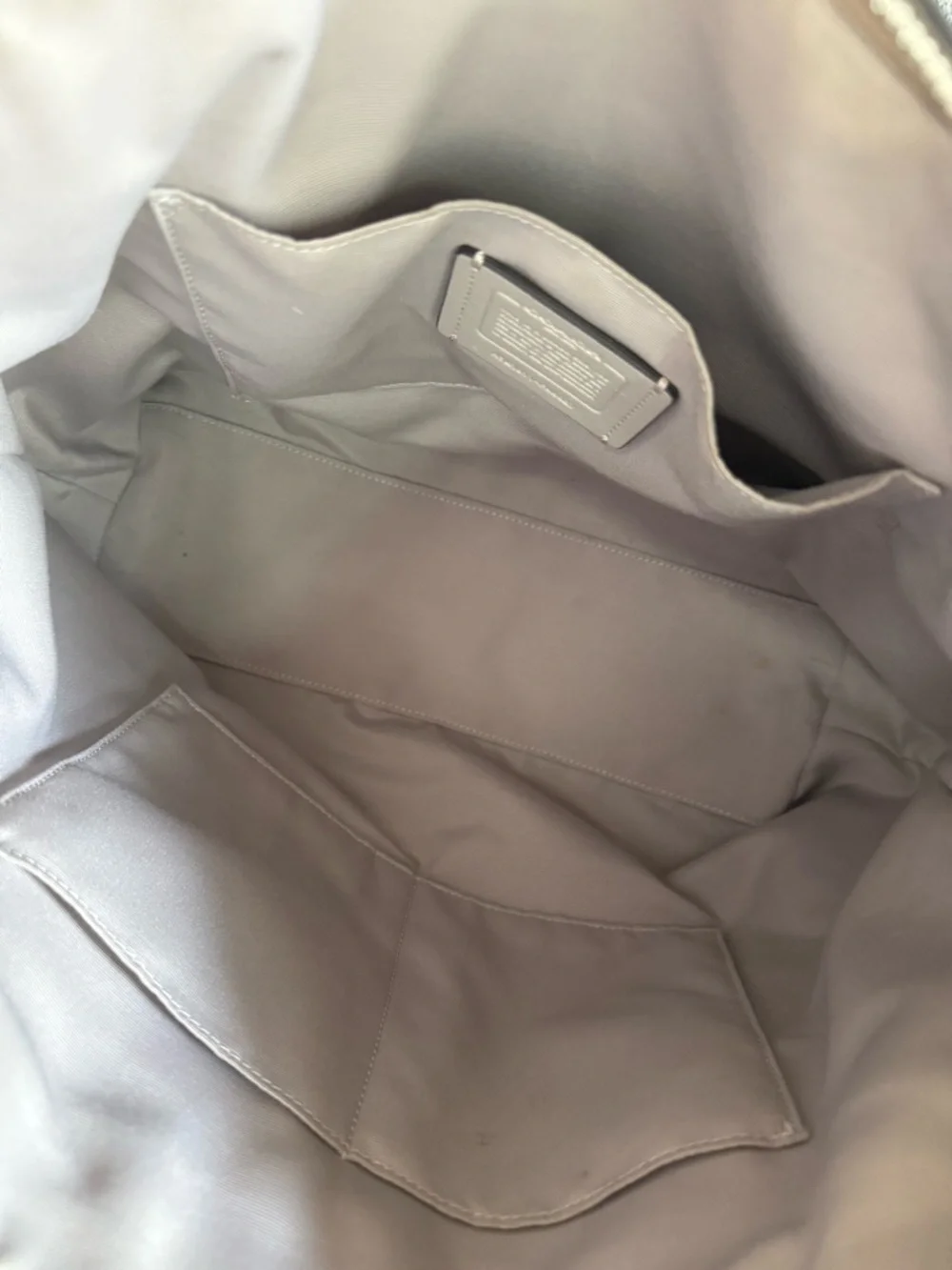 Coach Pebbled Leather Tote in Light Taupe - Picture 10 of 11